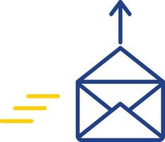 Mail Line Two Colour Icon Design vector
