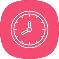 Clock Line Curve Icon Design vector