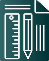 Measuring Tool Glyph Gradient Icon vector