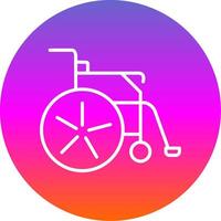 Disabled Line Gradient Circle Icon vector