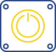 Power Line Two Colour Icon Design vector