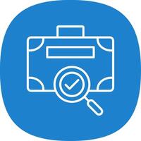 Suitcase Line Curve Icon Design vector