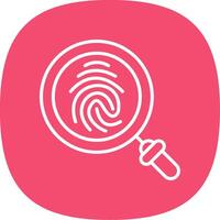 Finger Print Line Curve Icon Design vector