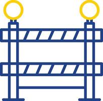 Barrier Line Two Colour Icon Design vector