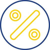Divide Line Two Colour Icon Design vector