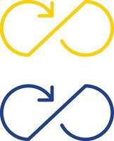 Infinity Line Two Colour Icon Design vector