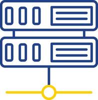 Server Line Two Colour Icon Design vector