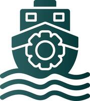 Boat Glyph Gradient Icon vector