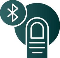 Bluetooth Glyph Gradient Icon vector