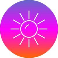 Sun Line Gradient Circle Icon vector