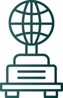 Globe Line Gradient Icon vector