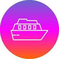 Cruise Line Gradient Circle Icon vector