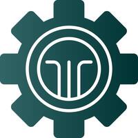 Cog Glyph Gradient Icon vector