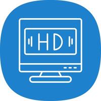 Hd Line Curve Icon Design vector