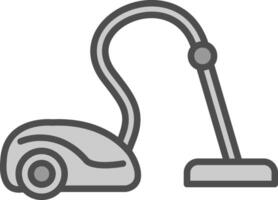 Vacuum Cleaner Line Filled Greyscale Icon Design vector