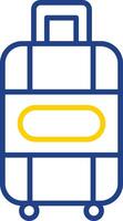 Suitcase Line Two Colour Icon Design vector