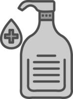 Liquid Soap Line Filled Greyscale Icon Design vector