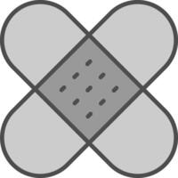 Band Aid Line Filled Greyscale Icon Design vector