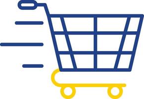 Cart Line Two Colour Icon Design vector