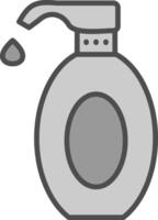 Lotion Line Filled Greyscale Icon Design vector