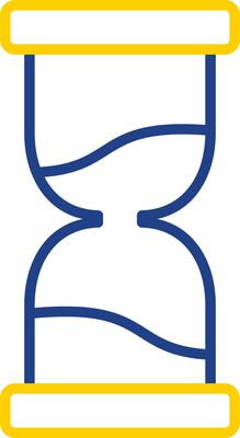 Sandglass Line Two Colour Icon Design