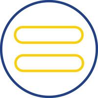 Equal Line Two Colour Icon Design vector