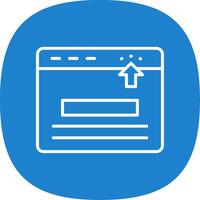 Search Bar Line Curve Icon Design vector