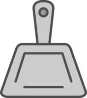 Dustpan Line Filled Greyscale Icon Design vector