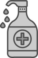 Liquid Line Filled Greyscale Icon Design vector