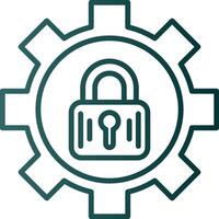 Gear Line Gradient Icon vector