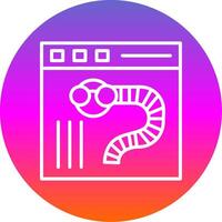 Worms Line Gradient Circle Icon vector