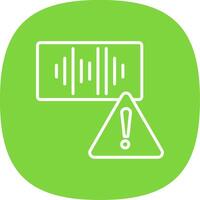 Error Line Curve Icon Design vector