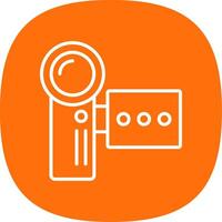 Camcorder Line Curve Icon Design vector