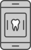 Medical App Line Filled Greyscale Icon Design vector
