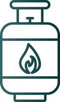 Gas Cylinder Line Gradient Icon vector