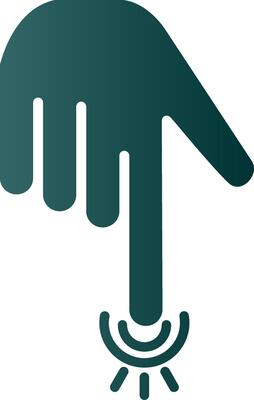 Pointing Down Glyph Gradient Icon