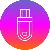 Flash Drive Line Gradient Circle Icon vector