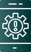 Warning Glyph Gradient Icon vector
