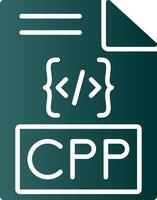 Cpp Glyph Gradient Icon vector