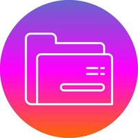 Folder Line Gradient Circle Icon vector