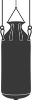Silhouette punching bag black color only full vector