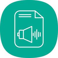 Audio File Line Curve Icon Design vector