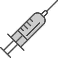 Syringe Line Filled Greyscale Icon Design vector