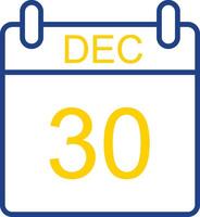 December Line Two Colour Icon Design vector