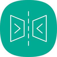 Reflect Line Curve Icon Design vector