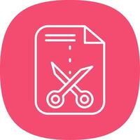 Cutting Line Curve Icon Design vector