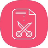 Cutting Line Curve Icon Design vector