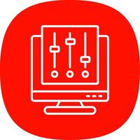 Sliders Line Curve Icon Design vector
