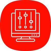 Sliders Line Curve Icon Design vector