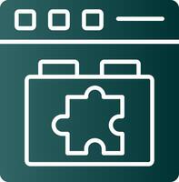 Plugins Glyph Gradient Icon vector